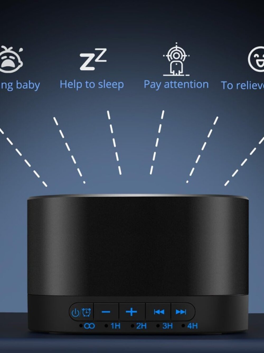 Sound White Noise Machine with 20 Non Looping Natural Soothing Sounds and Memory - Picture 7 of 9